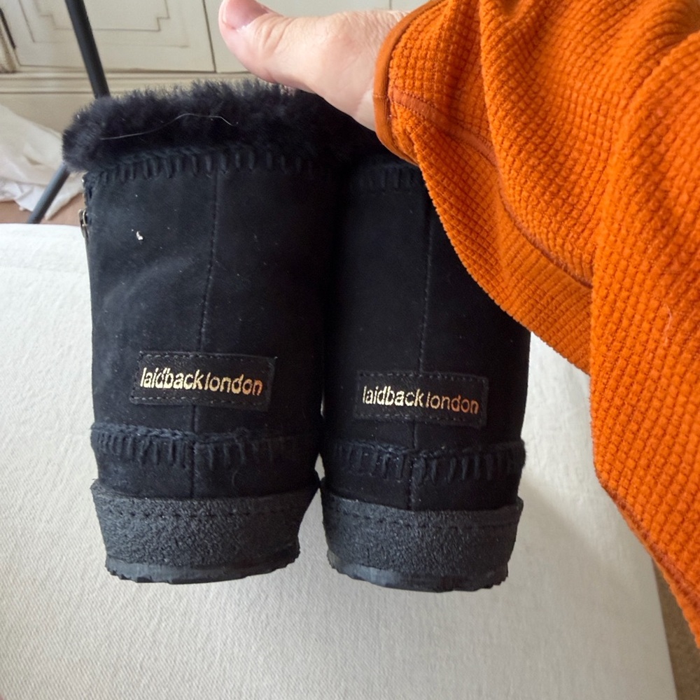 Anthropologie Brand New Laidback London Setsu Shearling Black winter boot🌈 - Picture 11 of 12